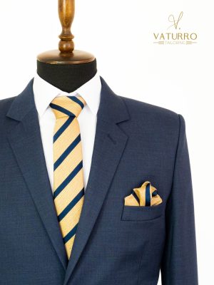 Costum barbati slim fit bleumarin